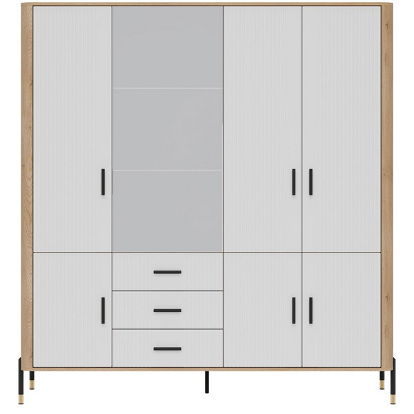 liveo-9a29c9ec68f83f27c4316d80.jpg Szafa DANTE DT17 Z LUSTREM | biały mat Liveo