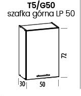 Szafka TIFFANY T5/G50 | Górna 50 Liveo