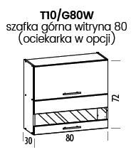 liveo-d50c0345741424ae1ba57289.jpg Szafka TIFFANY T10/G80W | Górna 80 z witryną | Ociekarka w opcji Liveo