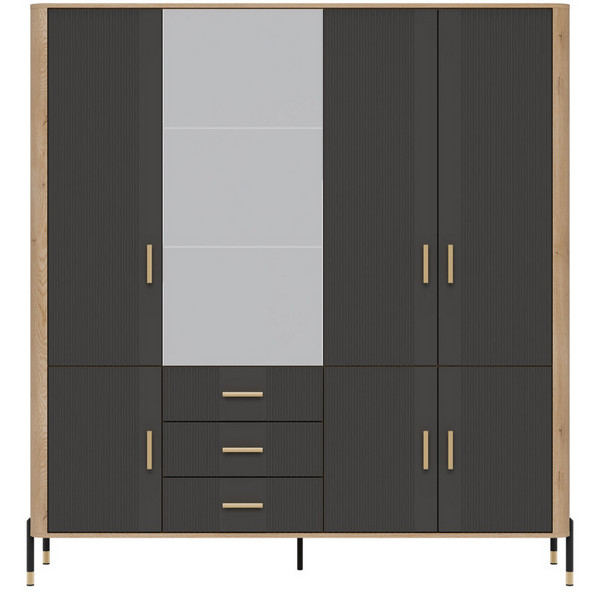 liveo-de07e718894be7a211269b04.jpg Szafa DANTE DT17 Z LUSTREM | antracyt mat Liveo
