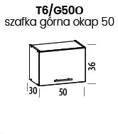 Szafka TIFFANY T6/G50O | Górna okapowa 50 Liveo