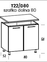 Szafka TIFFANY T22/D80 | Dolna 80 Liveo