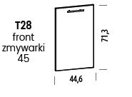 TIFFANY Front zmywarki T28 | Panel ukryty 45 Liveo