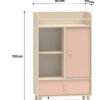 Regał MEVEL 04 132 | Millenial Pink | Piasek Pustyni ML Meble