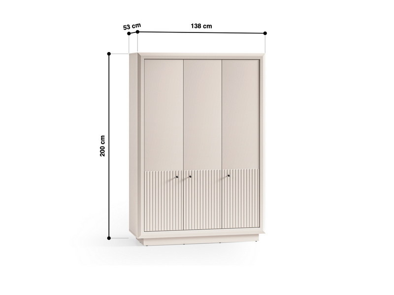 Szafa SOLO 01 138 cm — kaszmir (cashmere) ML Meble