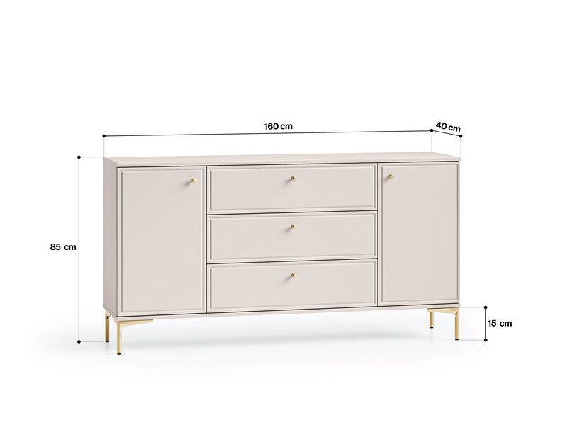 Komoda SANDRO 04 160 cm — kaszmir (cashmere) ML Meble