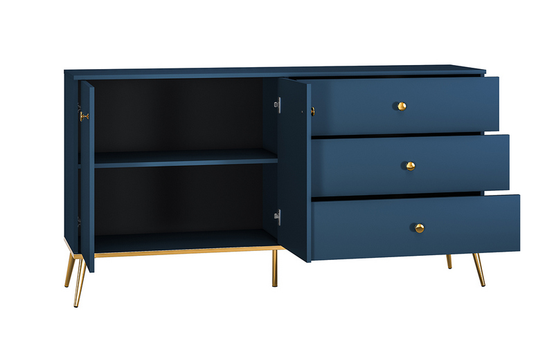 Komoda MARINE 03 160 cm — błękit ciemny ML Meble
