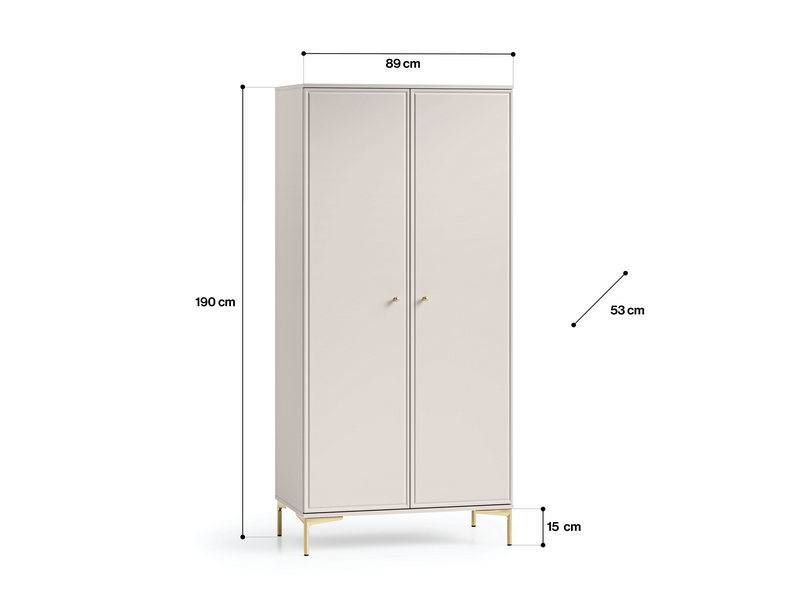 Szafa SANDRO 01 89 cm — kaszmir (cashmere) ML Meble