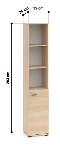 Regał ODELIS 04 39 cm — dąb lindberg ML Meble