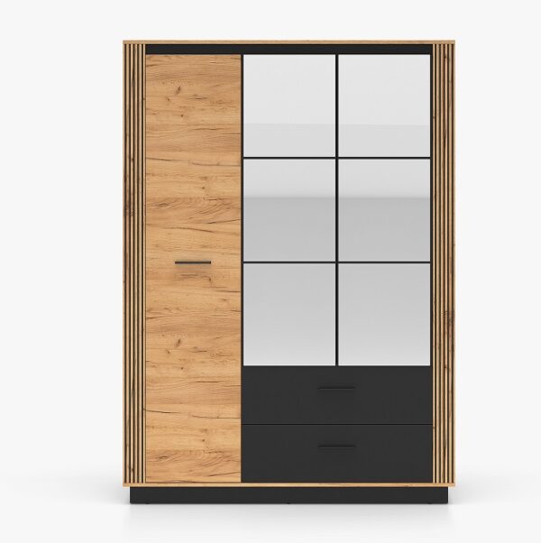 mlmeble-46010cc390dc0848df1cafee.jpg Szafa URSO 02 150 cm — craft złoty / czarny ML Meble