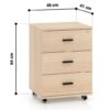 Kontener biurowy ODELIS 07 46 cm — dąb lindberg ML Meble