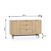 Komoda REYNOS 05 150 cm — dąb mavelie naturalny ML Meble