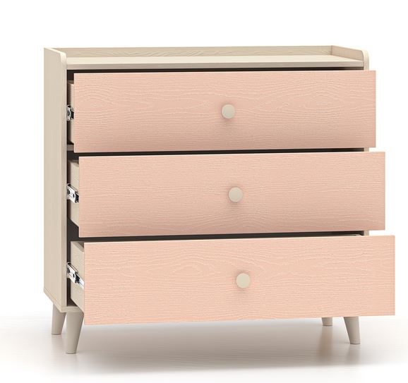 Komoda MEVEL 06 z szufladami | Millenial Pink | Piasek Pustyni ML Meble