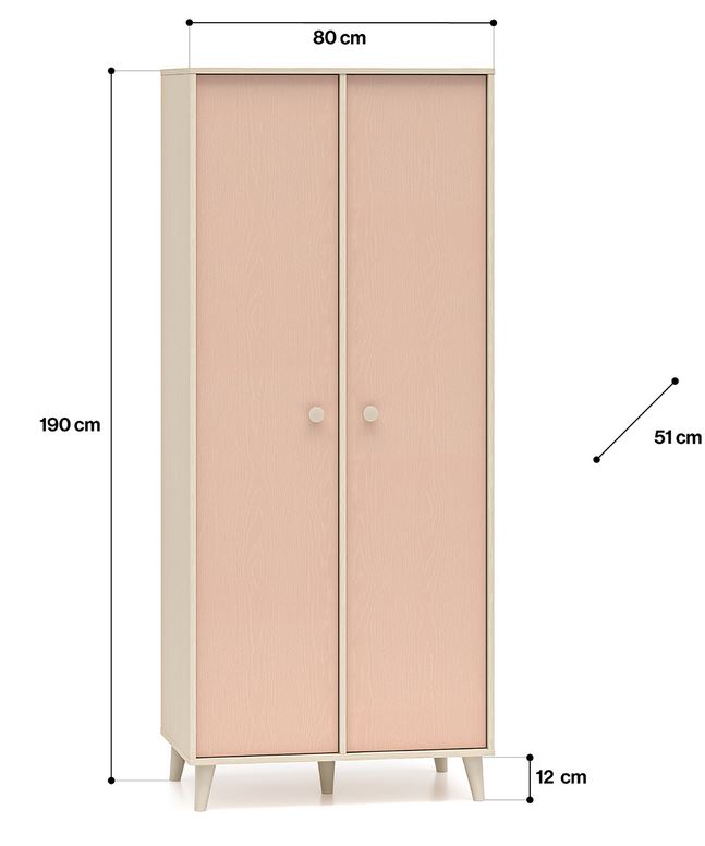mlmeble-5f08e304d85b6ed2ba081502.jpg Szafa MEVEL 02 2d | Millenial Pink | Piasek Pustyni ML Meble