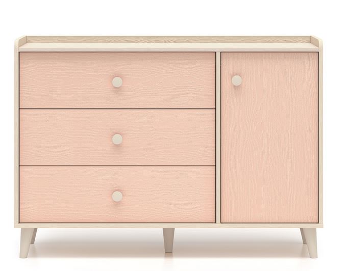 Komoda MEVEL 05 120 | Millenial Pink + Piasek Pustyni ML Meble