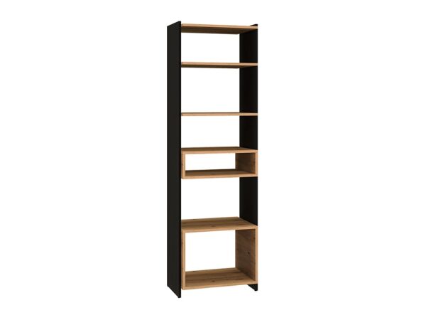 mlmeble-6aa21adddc9f08c2200d2e69.jpg Regał TRIS 02 55 cm — dąb artisan / czarny ML Meble