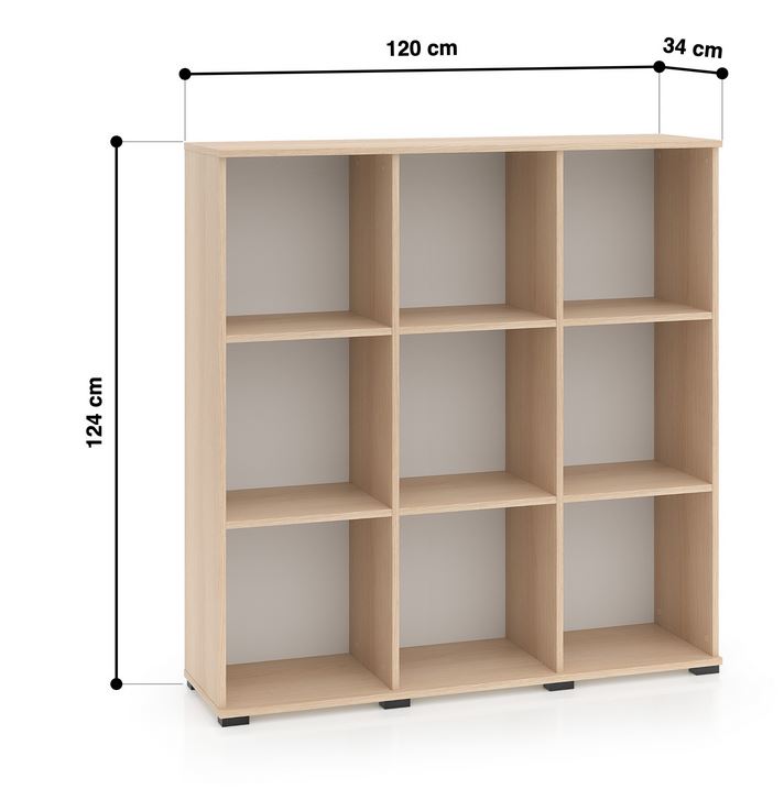 Regał ODELIS 06 120 cm — dąb lindberg ML Meble