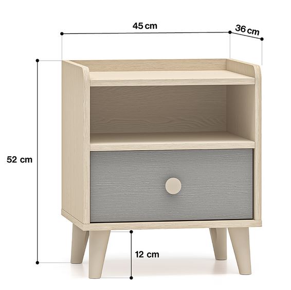 Szafka MEVEL 10 45 cm — piasek pustyni / szary pallad ML Meble