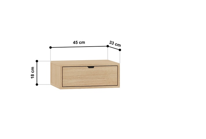 mlmeble-887226ceae23635490b0b4d1.jpg Szafka nocna wisząca REYNOS 09 45 cm — dąb mavelie naturalny ML Meble