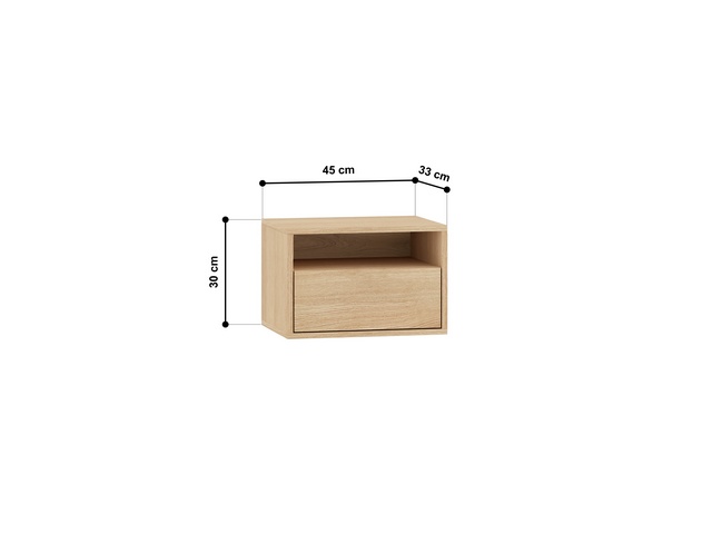 Szafka nocna wisząca REYNOS 08 45 cm — dąb mavelie naturalny ML Meble