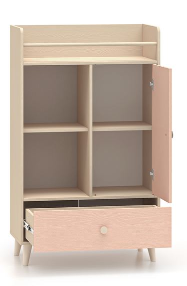Regał MEVEL 04 132 | Millenial Pink | Piasek Pustyni ML Meble