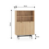 Regał REYNOS 03 92 cm — dąb mavelie naturalny ML Meble