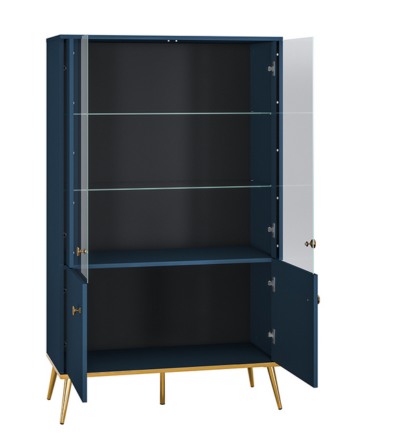 Witryna MARINE 02 92 cm — błękit ciemny ML Meble