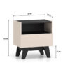 Szafka FRESHION 06 50 cm — kaszmir / czarny ML Meble