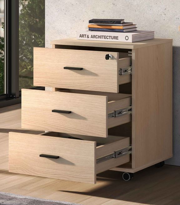 Kontener biurowy ODELIS 07 46 cm — dąb lindberg ML Meble