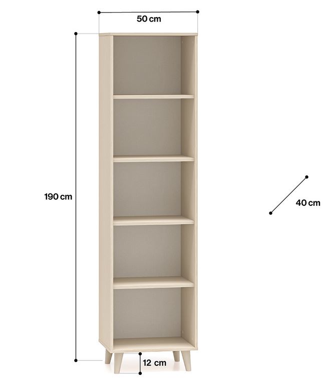 Regał MEVEL 03 50 cm — piasek pustyni ML Meble