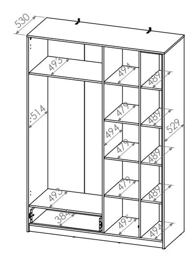 mlmeble-c650a3108373b76474fe26d6.jpg Szafa TORINO 01 ML Meble – 138 cm