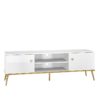 Szafka RTV GOLDIN 06 160 cm — biały alpejski / biały połysk ML Meble