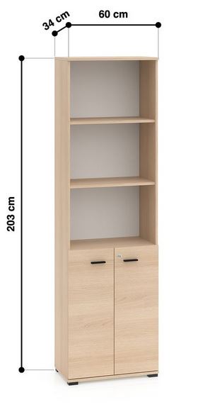 Regał ODELIS 03 60 cm — dąb lindberg ML Meble