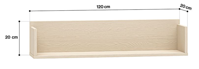 mlmeble-dac0a0610f8b195f16e7a814.jpg Półka wisząca MEVEL 11 | Piasek Pustyni ML Meble