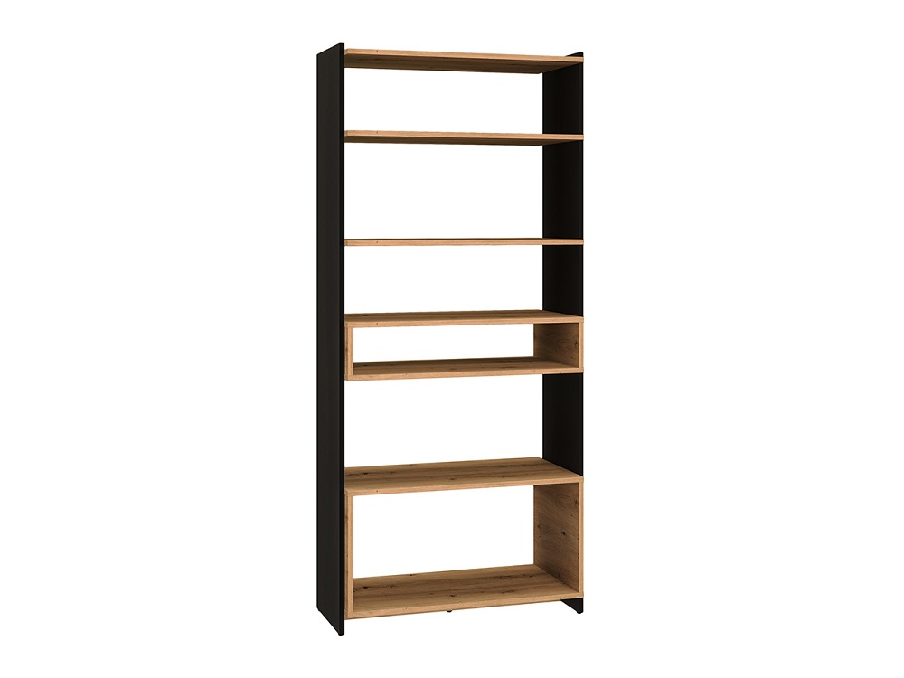 Regał TRIS 04 80 cm — dąb artisan / czarny ML Meble