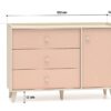 Komoda MEVEL 05 120 | Millenial Pink + Piasek Pustyni ML Meble