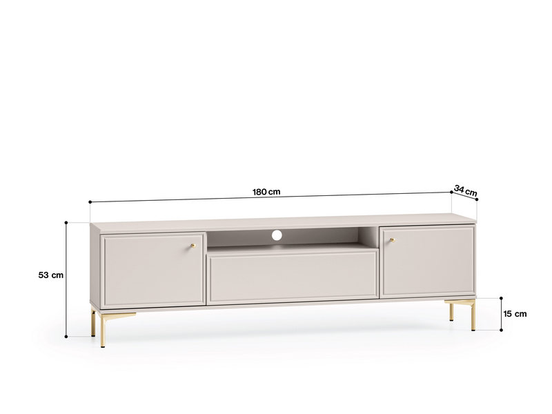 Szafka RTV SANDRO 06 180 cm — kaszmir (cashmere) ML Meble
