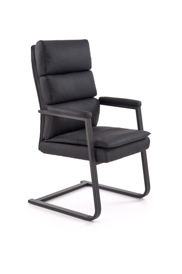 Fotel pracowniczy ADRIANO SKID, czarny