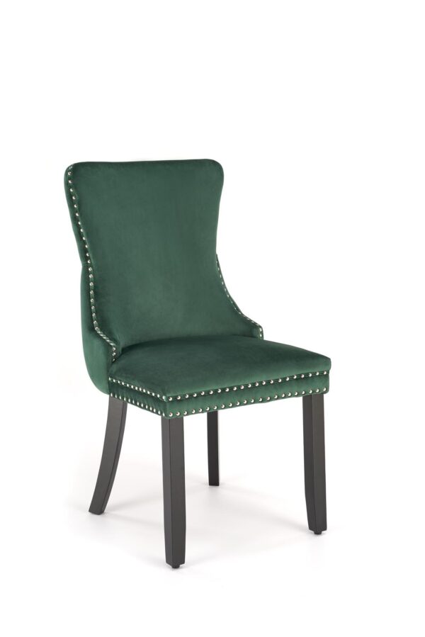 Krzesło ALDA velvet, ciemnozielone