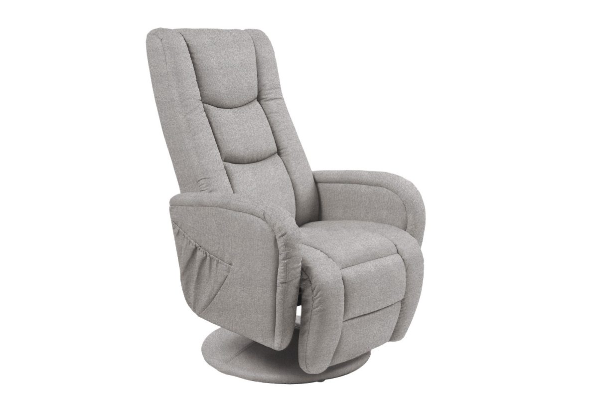 Fotel PULSAR 2 recliner z funkcją masażu popielaty