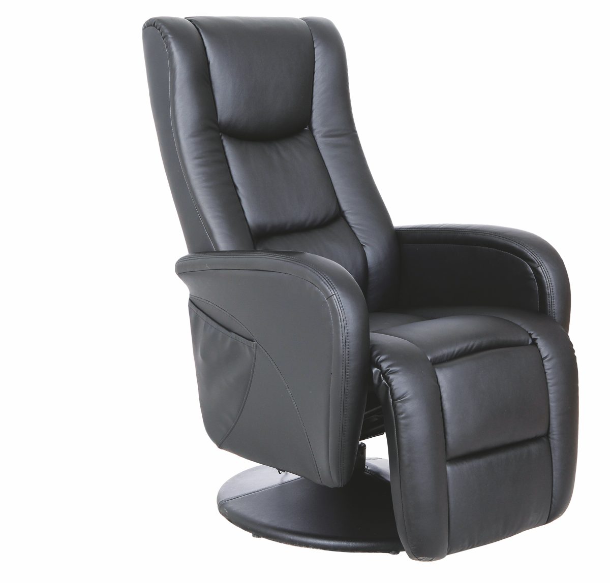 Fotel PULSAR recliner z funkcją masażu czarny