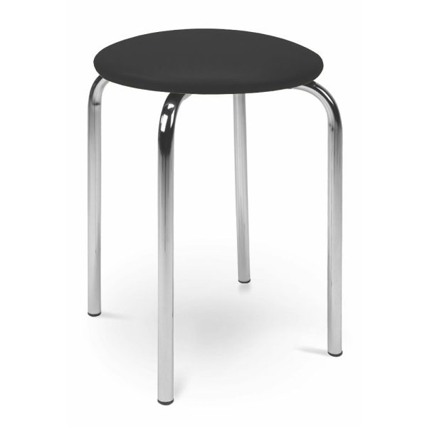 Taboret CHICO, stal chromowana siedzisko V04