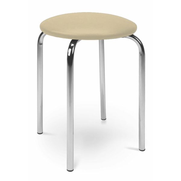 Taboret CHICO, stal chromowana siedzisko V18