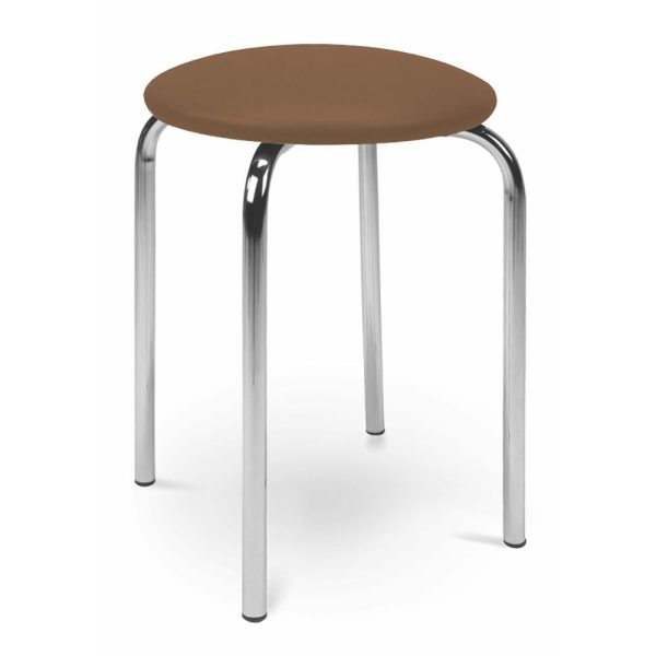 Taboret CHICO, stal chromowana siedzisko V49