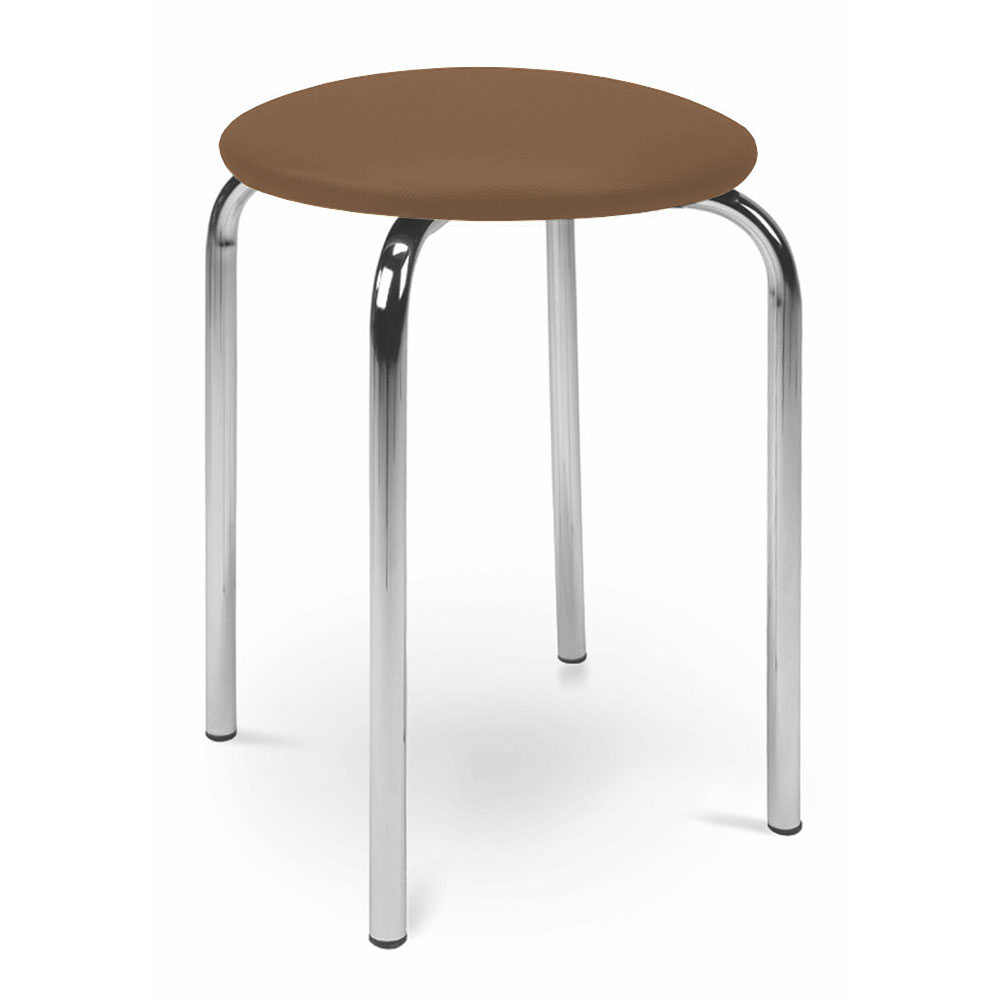 Taboret CHICO, stal chromowana siedzisko V49