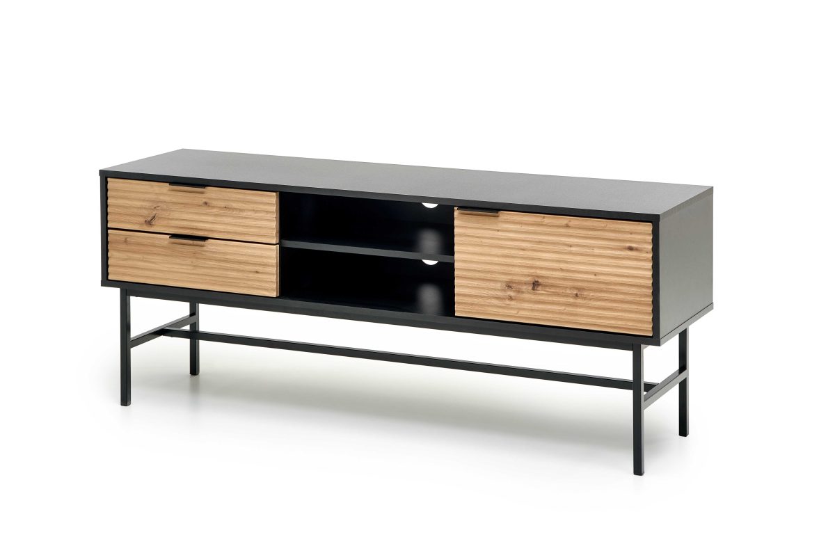 Stolik MURANO RTV-1, RTV dąb artisan / czarny