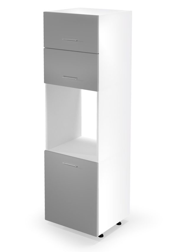 Szafka dolna wysoka VENTO DP-60/214, front: jasny popiel