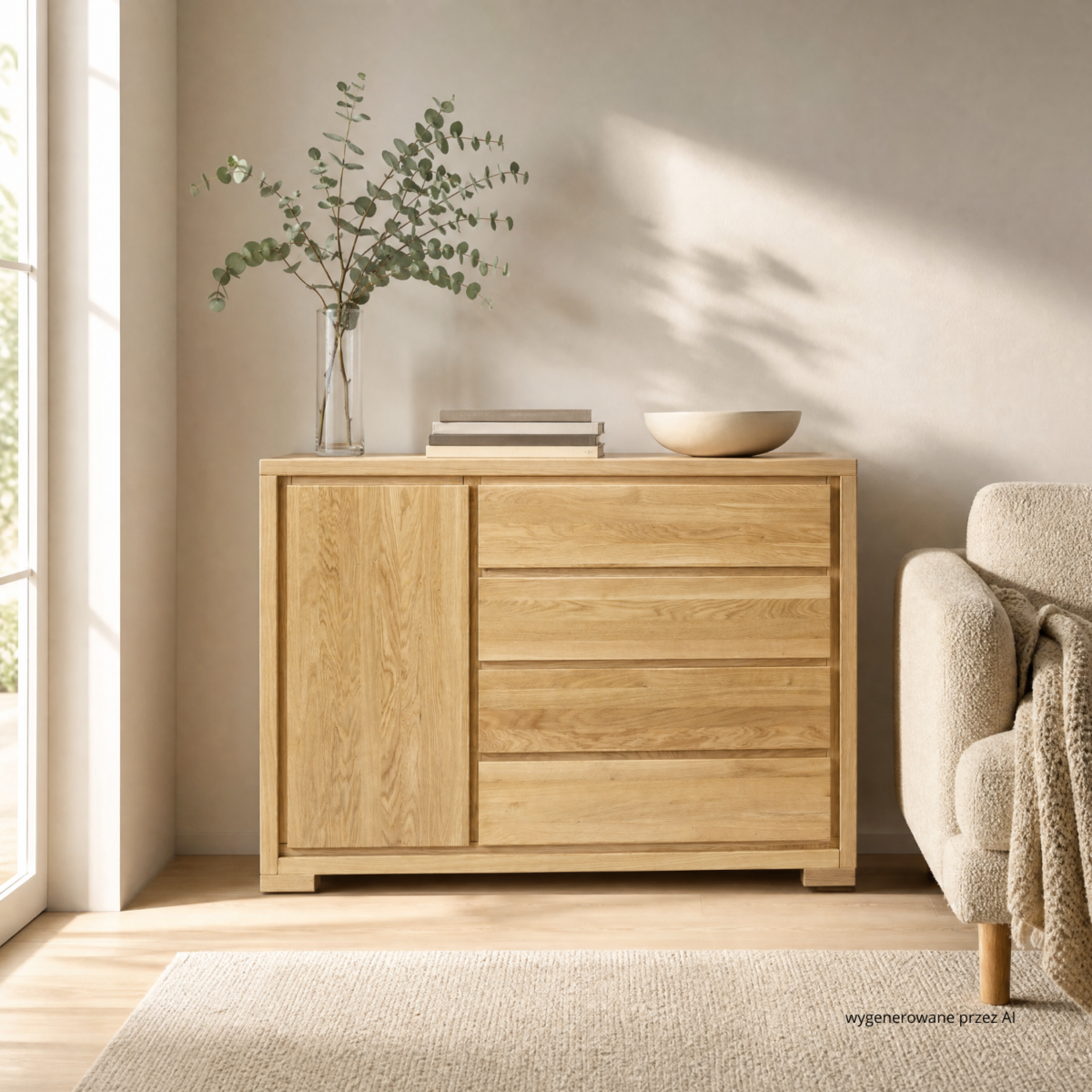 Komoda dębowa CLASSIC KD358