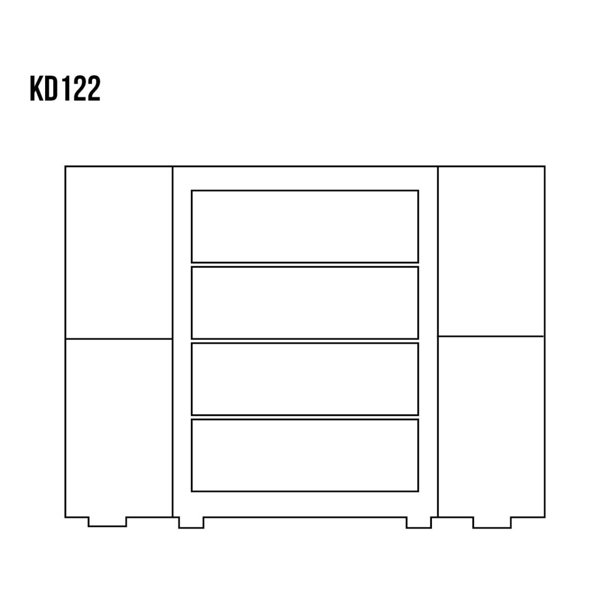 Komoda sosnowa CORSICA KD122
