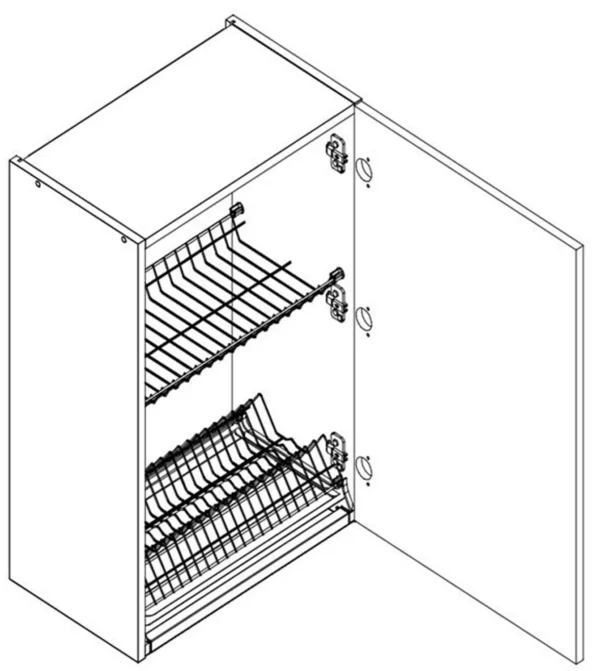 60 górna ociekarka jedne drzwi, wys. 72 cm Layman